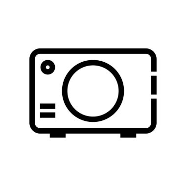 kamera simgesi vektör illüstrasyonu