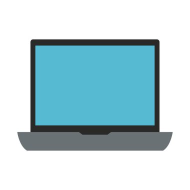 Beyaz arka planda yalıtılmış dizüstü bilgisayar simgesi