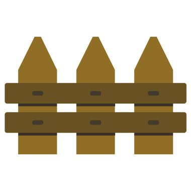 Beyaz arka plan üzerinde izole çit simgesi