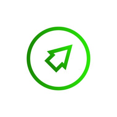 Web ve mobil uygulama tasarımınız, ok logosu konseptiniz için ok simgesi çizimi arkaplanı 