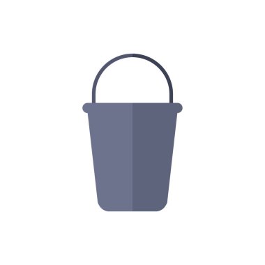 Kova ikonu. Beyaz arkaplanda izole vektör illüstrasyonu. 