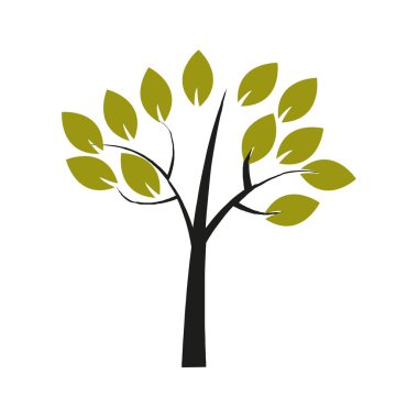 ağaç simgesi vektör illüstrasyonu