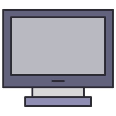 masaüstü bilgisayar izole edilmiş ikon web illüstrasyon tasarımı