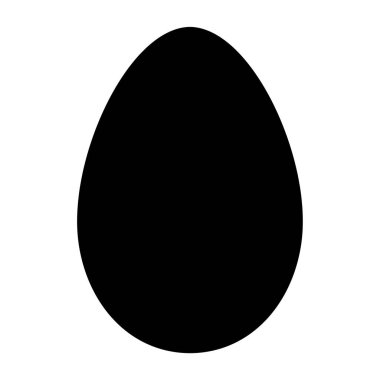 Beyaz arkaplanda yumurta vektörü simgesi 