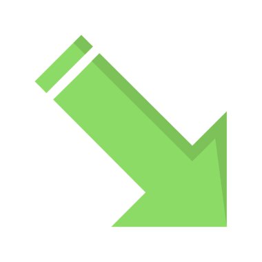 Ok simgesi. Düz tasarım