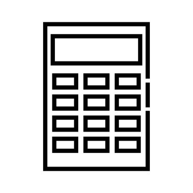 Hesaplayıcı simgesi beyaz arkaplanda izole edildi