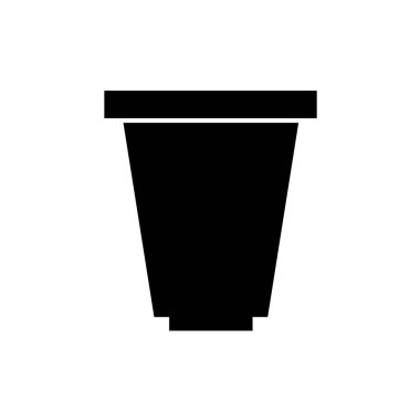 Beyaz arkaplanda izole edilmiş düz biçimli bitki simgesi. 