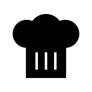 Şef Şapka simgesi, vektör illüstrasyonu