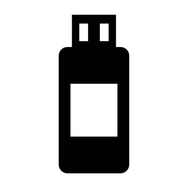 Hafıza kartı simgesi, basit vektör illüstrasyonu