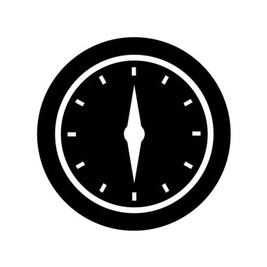 Saat kabartması düz vektör simgesi g