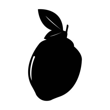 beyaz zemin üzerinde armut silueti