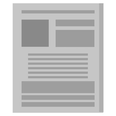 Vektör çizim tasarım gazete simgesinin