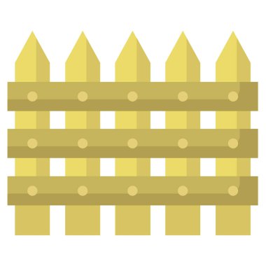 Beyaz arka plan üzerinde izole çit simgesi