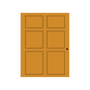 Kapı vektör simgesi. Giriş kapısı, çıkış kapısının vektör grafik çizimi 