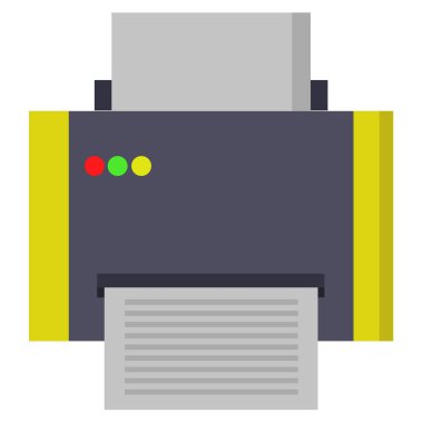 Yazıcı simgesi beyaz arkaplanda izole edildi