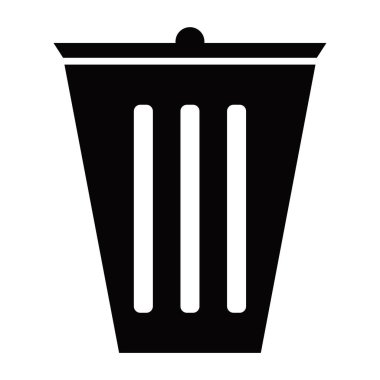 Çöp kutusu vektörü ince çizgi simgesi