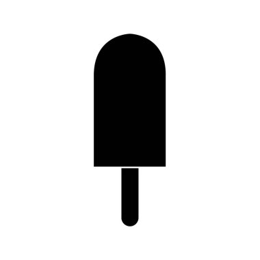 Dondurma simgesi. Dondurma vektör simgesi web için basit örnek