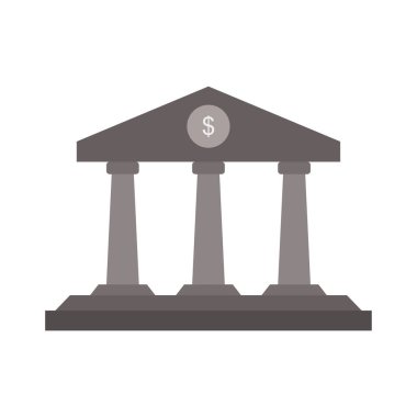 biçimlendirilmiş banka simgesi, vektör illüstrasyonu