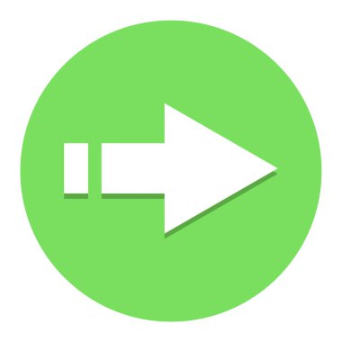 Ok simgesi. Düz tasarım