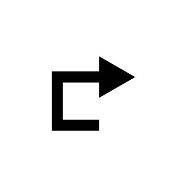 Ok simgesi. Düz tasarım