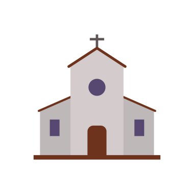 Vektör kilisesi, kilise simgesi tasarım illüstrasyonu         