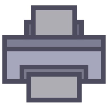 Yazıcı simgesi beyaz arkaplanda izole edildi