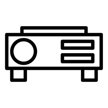 Beyaz arka plan video oynatıcı simgesine