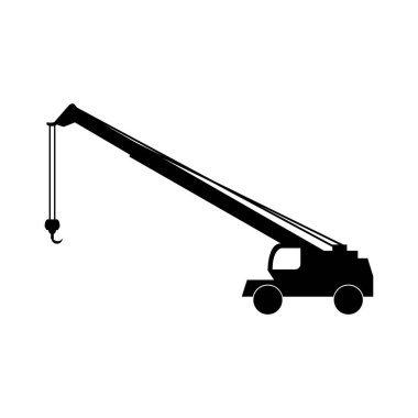 İnşaat vinç simge vektör çizim