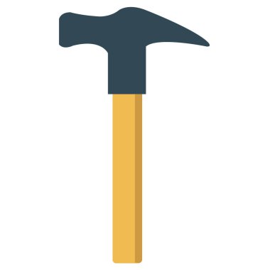 Beyaz arka plan üzerinde çekiç simgesi    