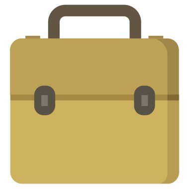 bavul düz simgesi, vektör, illüstrasyon.