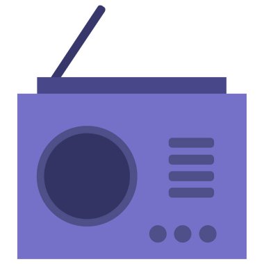 Radyo simgesi vektör çizim şablonu 