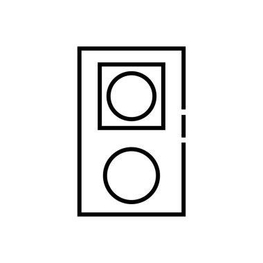 müzik çalar ikon vektör illüstrasyonu