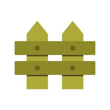 Beyaz arka plan üzerinde izole çit simgesi