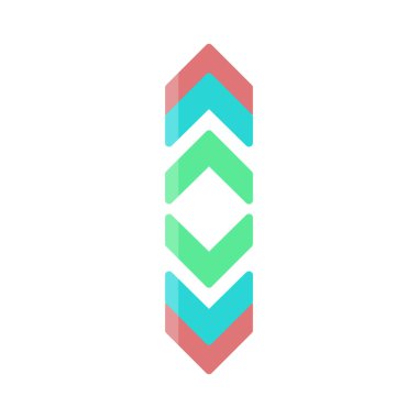 Web ve mobil uygulama tasarımınız için ok simgesi çizimi arkaplanı, ok logosu 