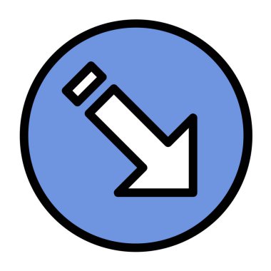 Ok simgesi. Düz tasarım