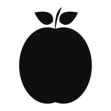 Beyaz arkaplanda elma simgesi