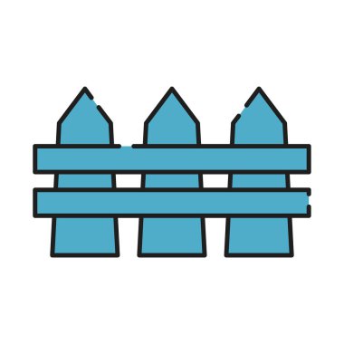 Beyaz arka plan üzerinde izole çit simgesi