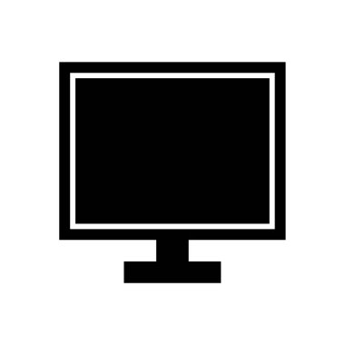 bilgisayar izleme simgesi, vektör illüstrasyonu 