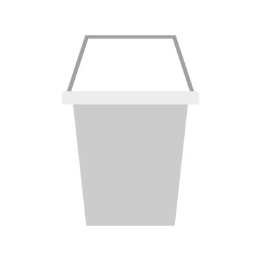 Kova ikonu. Beyaz arkaplanda izole vektör illüstrasyonu. 