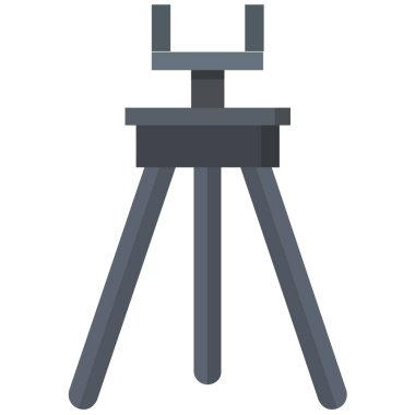 Web için basit telefon tripod vektör simgesi çizimi 