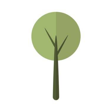 yeşil ağaç doğa simgesi, vektör illüstrasyon grafik tasarımı