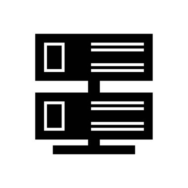 sunucu veritabanı ikon vektör illüstrasyonu