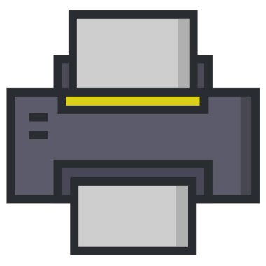 Yazıcı simgesi beyaz arkaplanda izole edildi