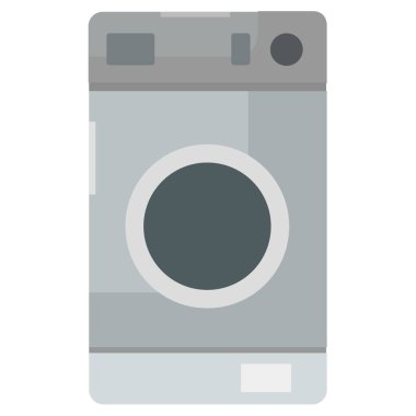 çamaşır makinesi web simgesi vektör çizimi  