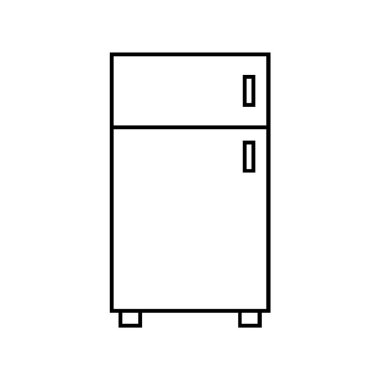 buzdolabı simgesi vektör çizim şablonu 