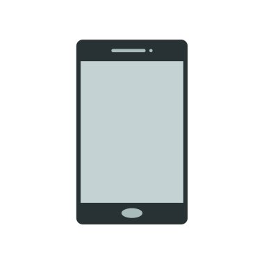 Beyaz arkaplanda akıllı telefon simgesi, modern cep telefonu simgesi 