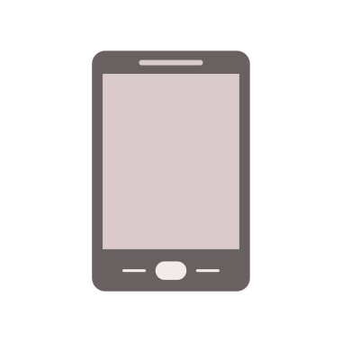 Beyaz arkaplanda akıllı telefon simgesi, modern cep telefonu simgesi 