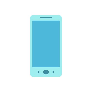 Beyaz arkaplanda akıllı telefon simgesi, modern cep telefonu simgesi 