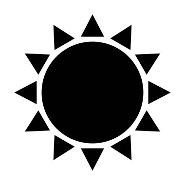 Güneş simgesi. Düz tasarlamak vektör