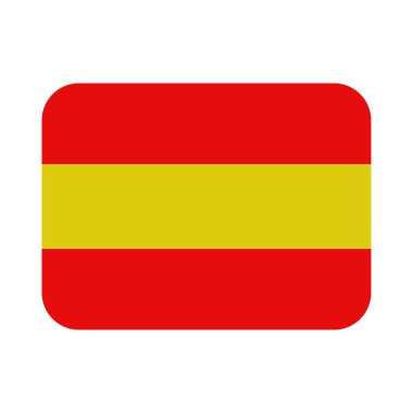 Beyaz arkaplanda ispanyol bayrağı